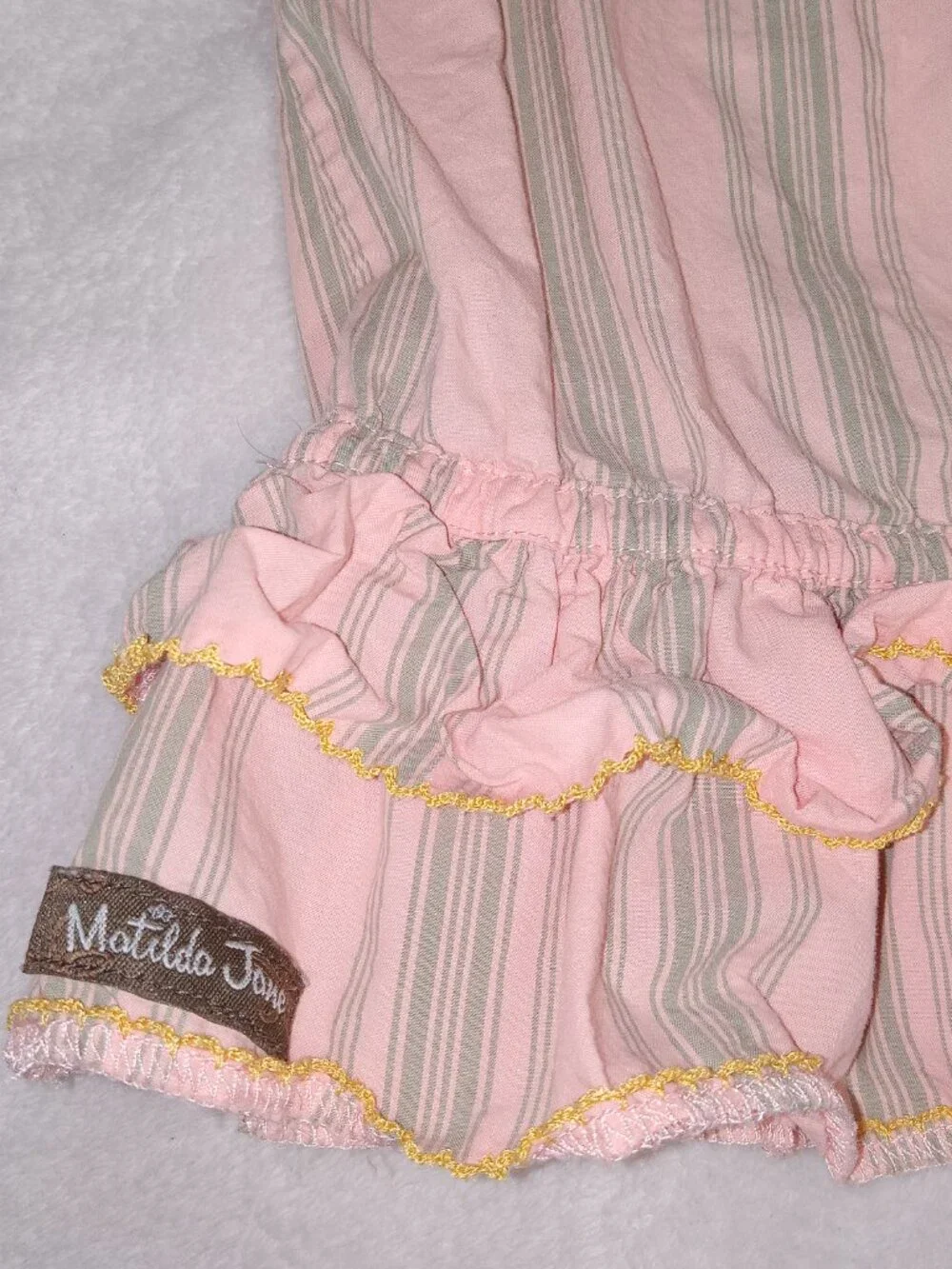 Matilda Jane Morning Sunrise Tank Girls Sz 4 Joanna Gaines Ruffle Strappy Pink